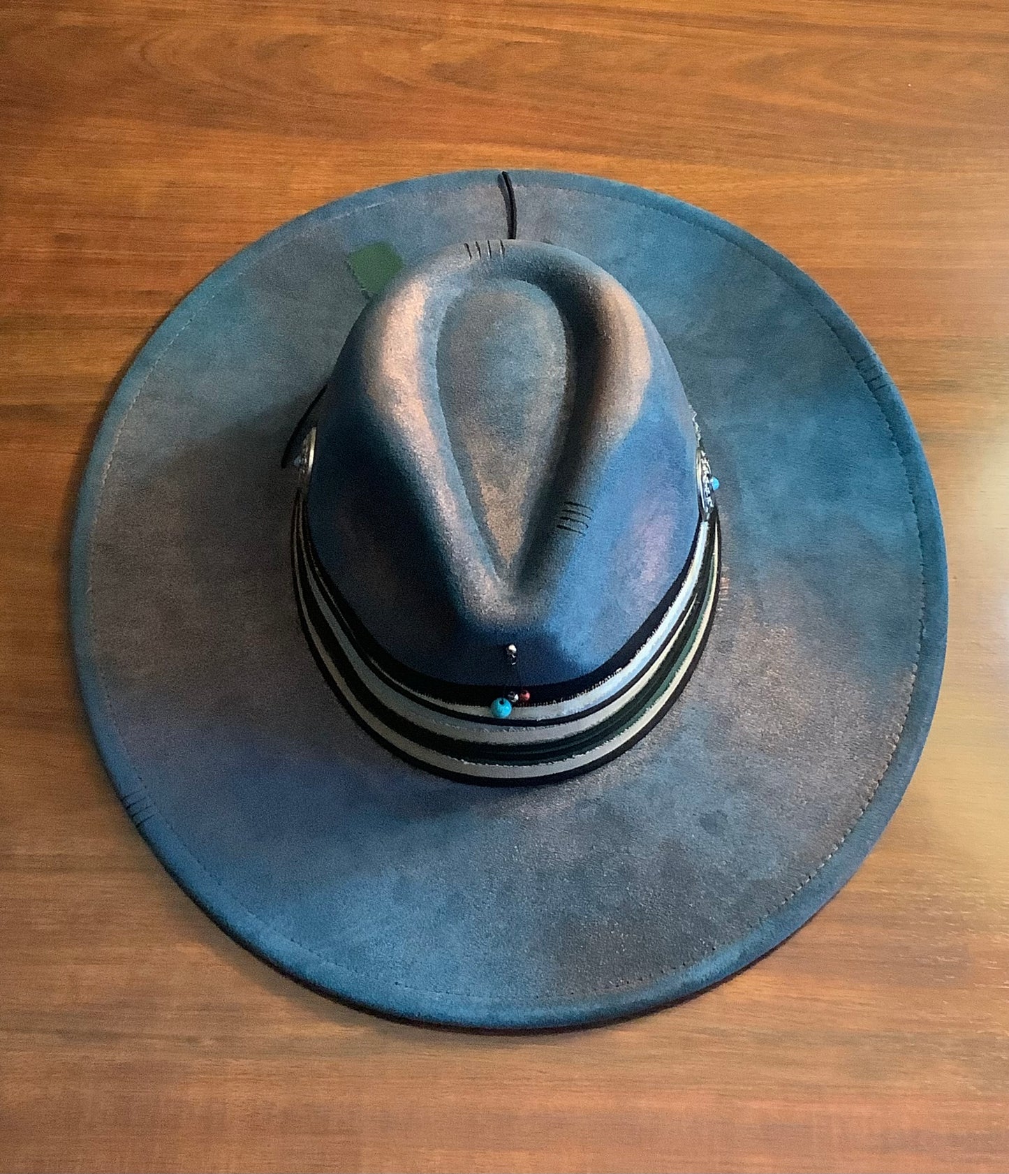 Teal & Copper Wide Brim