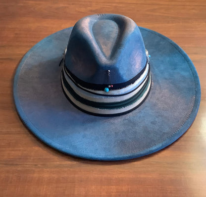 Teal & Copper Wide Brim