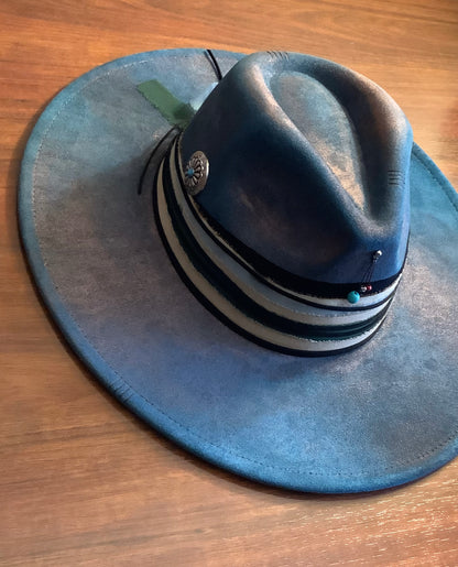 Teal & Copper Wide Brim