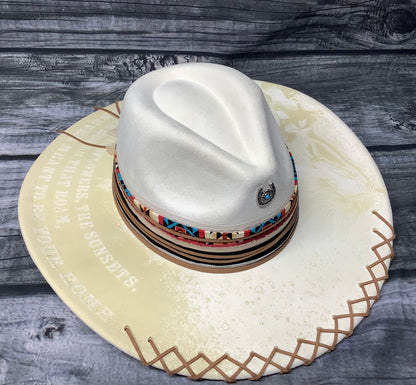 Chase the Sunsets Vegan Suede Wide Brim Hat