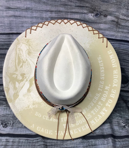 Chase the Sunsets Vegan Suede Wide Brim Hat