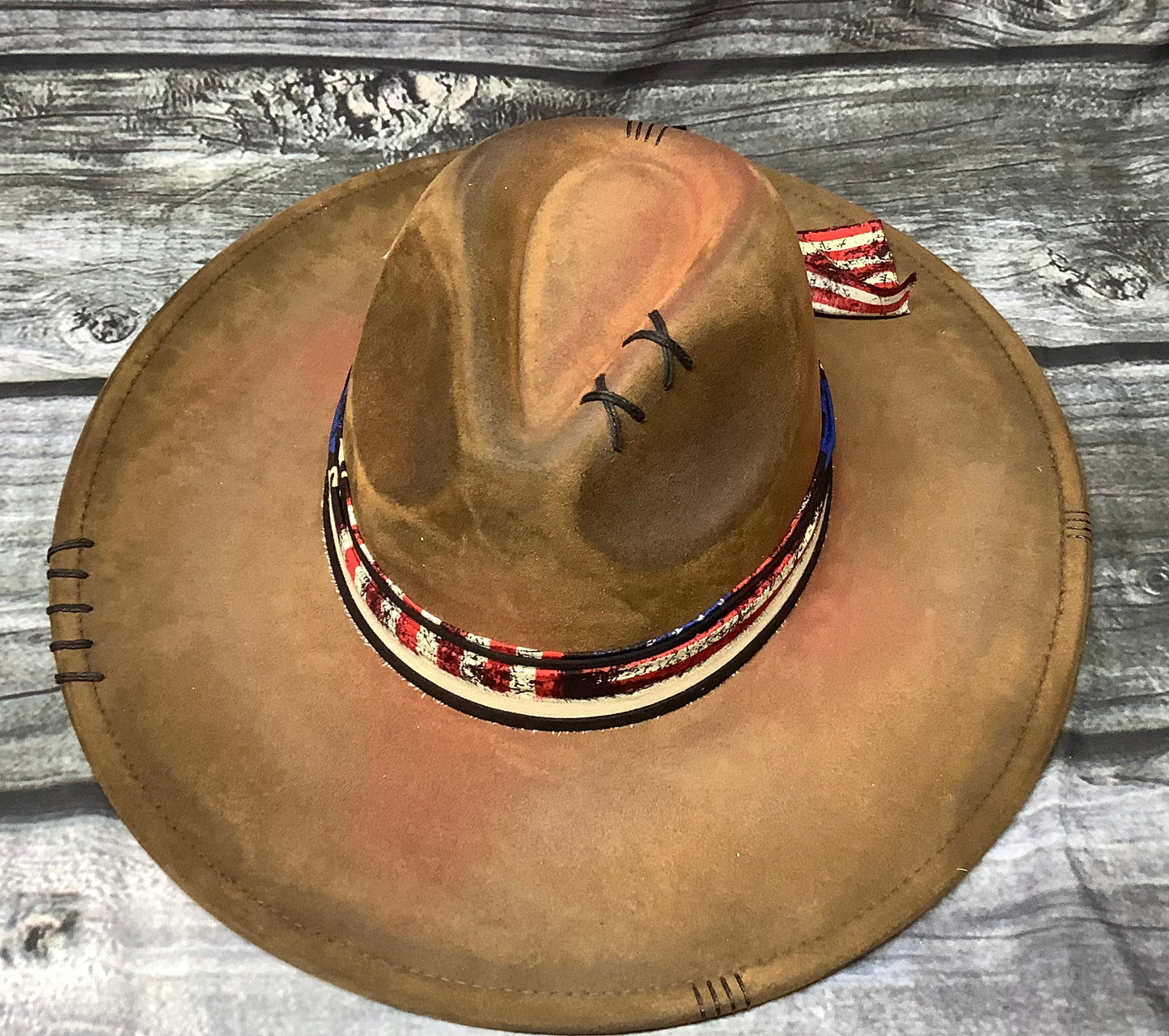Home of the Brave Vegan Suede Wide Brim Hat