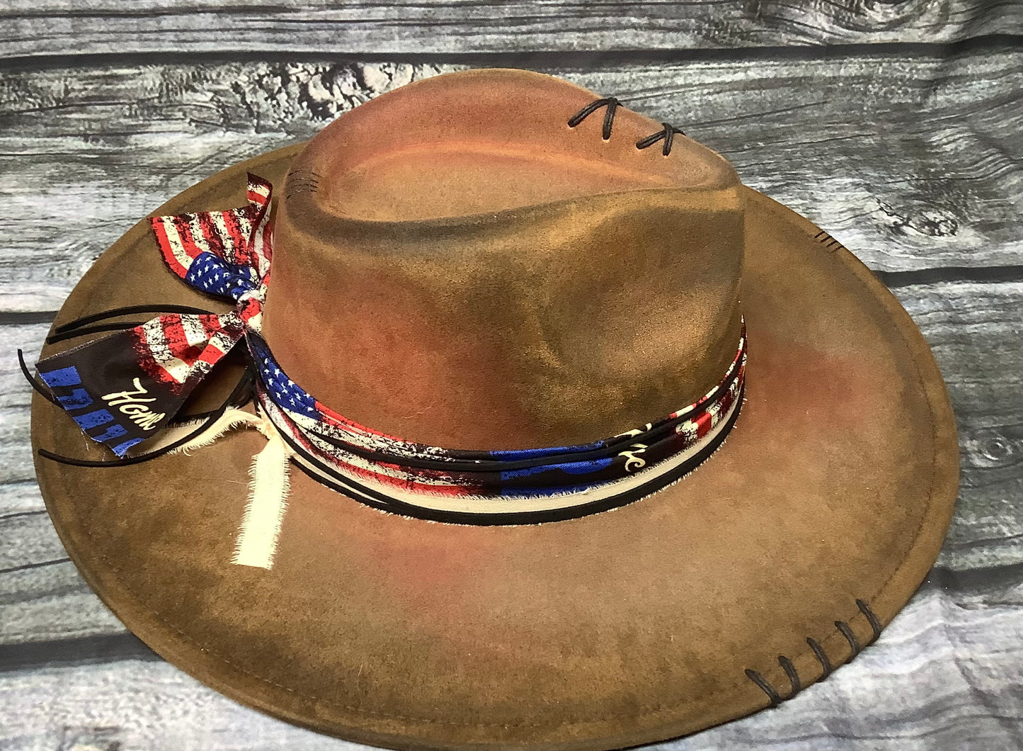Home of the Brave Vegan Suede Wide Brim Hat