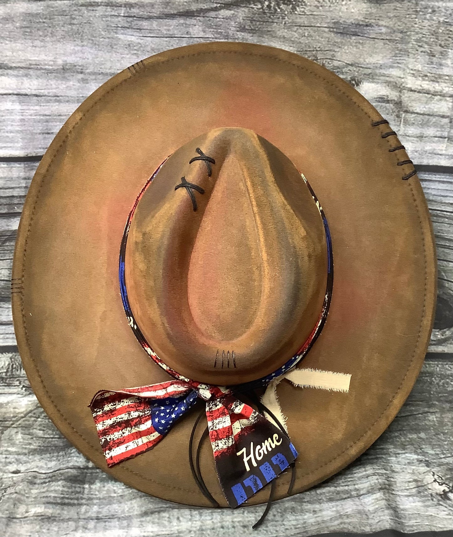 Home of the Brave Vegan Suede Wide Brim Hat