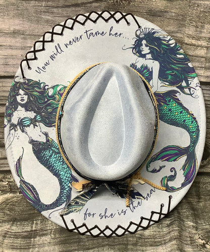Untamed Mermaid Vegan Suede Wide Brim Hat