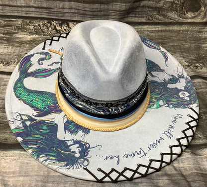 Untamed Mermaid Vegan Suede Wide Brim Hat