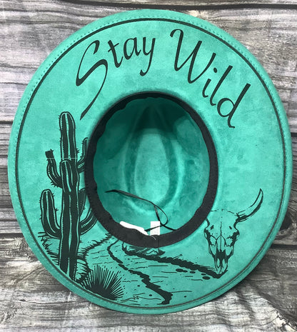 Wild & Free / Stay Wild Vegan Suede Wide Brim Hat
