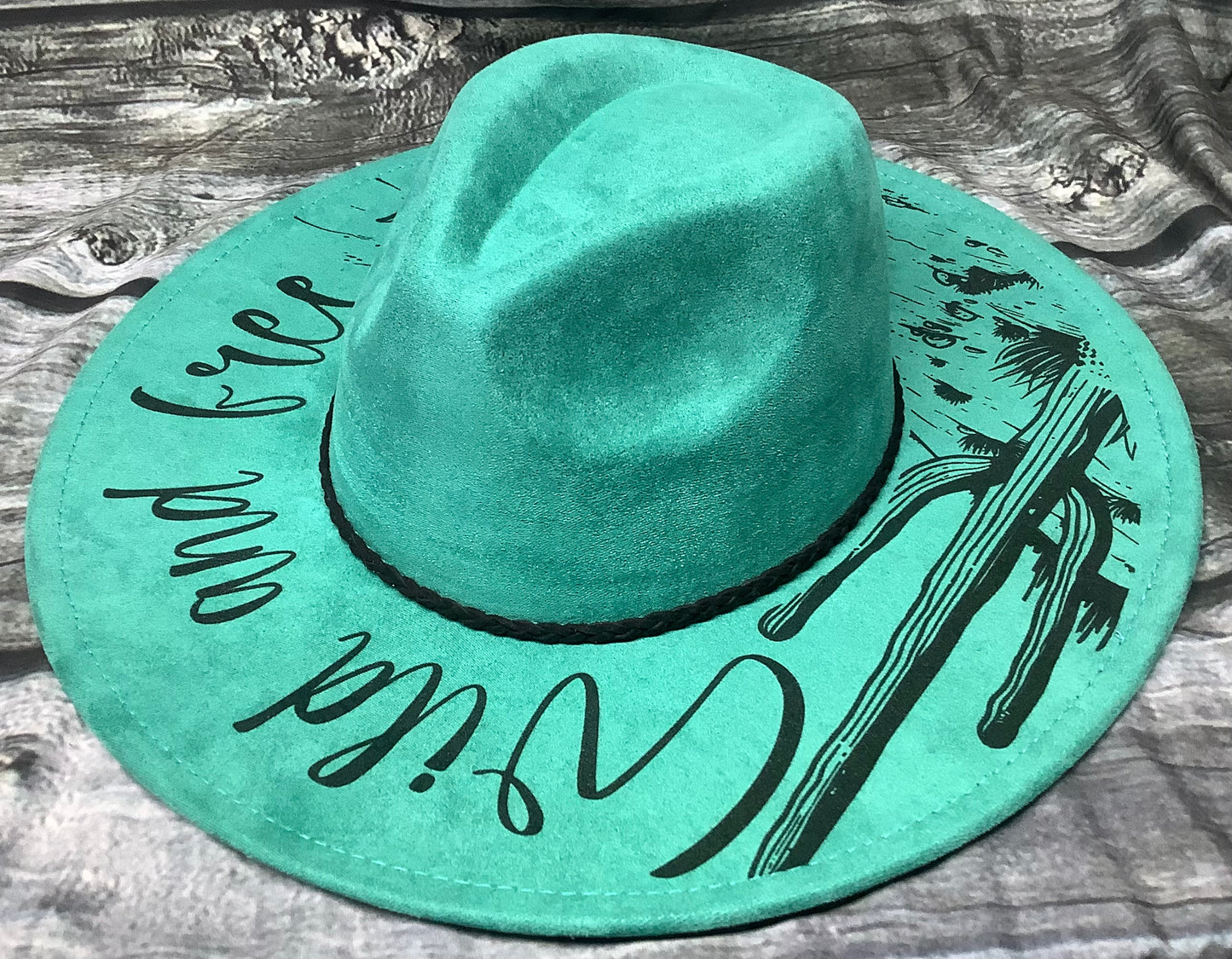 Wild & Free / Stay Wild Vegan Suede Wide Brim Hat
