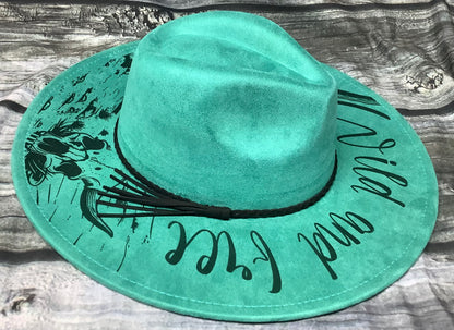 Wild & Free / Stay Wild Vegan Suede Wide Brim Hat